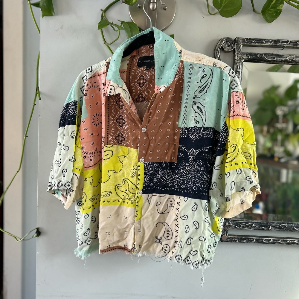 Urban Outfitters Patchwork Bandana Shirt